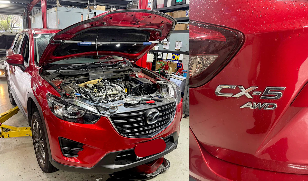 This Mazda CX-5 was towed in to Blackwood Dyno Tune & Service for over heating issues
